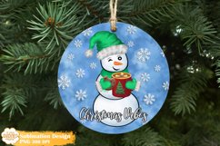 Christmas Snowman Ornament Sublimation Png,Winter Ornamennt Product Image 1