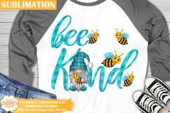 Bee Kind Turquoise Gnome Sublimation, Bee Gnome Sublimation Product Image 1