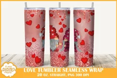 Love Gnomes Tumbler Wrap Sublimation, 20 oz Gnome Tumbler Product Image 1