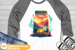 Cute Campig Shirt Png Sublimation,Mason Jar Tumbler, Mug Png Product Image 1