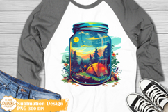Cute Campig Shirt Sublimation, Mason Jar Tumbler, Mug Png Product Image 1