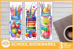 Cute School Bookmark Sublimation,Back To School Bookmark Png Product Image 1