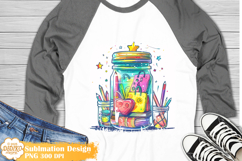 Cute School Shirt Png Sublimation,Mason Jar Tumbler, Mug Png Product Image 1
