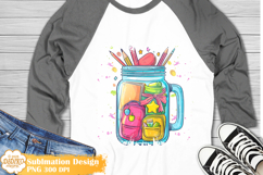 Cute School Shirt Sublimation Png,Mason Jar Tumbler, Mug Png Product Image 1