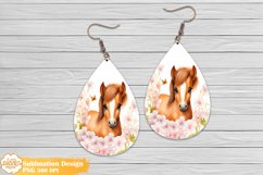 Flower Earrings Bundle Png, Farmhouse Teardrop Earrings Png Product Image 17