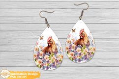 Flower Earrings Bundle Png, Farmhouse Teardrop Earrings Png Product Image 20