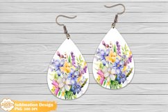 Flower Earrings Bundle Png, Farmhouse Teardrop Earrings Png Product Image 21