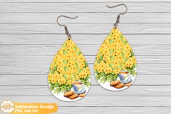 Flower Earrings Bundle Png, Farmhouse Teardrop Earrings Png Product Image 23