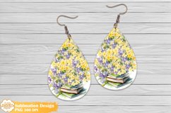 Flower Earrings Bundle Png, Farmhouse Teardrop Earrings Png Product Image 24