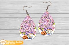 Flower Earrings Bundle Png, Farmhouse Teardrop Earrings Png Product Image 8