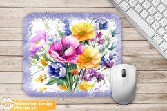 Flower Mouse Pad Bundle Sublimation , Spring Mouse Pad Png Product Image 3