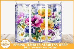 Flower Tumbler Wrap Png Sublimation,20 oz Watercolor Tumbler Product Image 1