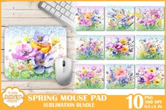 Flowers Mouse Pad Bundle Sublimation , Spring Mouse Pad Png Product Image 1