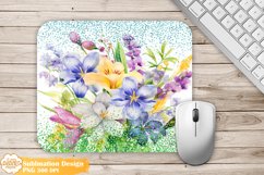 Flowers Mouse Pad Sublimation Png , Spring Mouse Pad Png Product Image 1