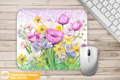 Flowers Mouse Pad Bundle Sublimation , Spring Mouse Pad Png Product Image 3