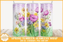 Flowers Tumbler Bundle Sublimation Png,20 oz Tumbler Wrap Product Image 3