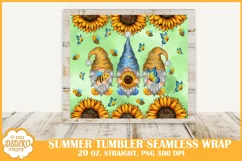 Summer Gnomes Tumbler Sublimation, 20 oz Summer Tumbler Product Image 2