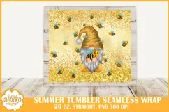 Bee Gnome Tumbler Sublimation, 20 oz Summer Tumbler Product Image 2