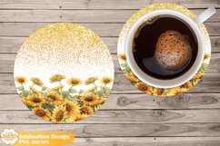 Summer Coaster Sublimation, Farmhouse Round Coaster Png Product Image 1