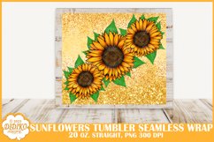 Sunflowers Tumbler Wrap Sublimation, 20 oz Summer Tumbler Product Image 2