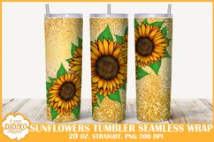 Sunflowers Tumbler Wrap Sublimation, 20 oz Summer Tumbler Product Image 1