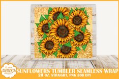 Sunflowers Tumbler Sublimation, 20 oz Summer Tumbler Wrap Product Image 2