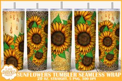 Sunflowers Tumbler Bundle, 20 oz Summer Tumbler Sublimation Product Image 1