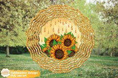 Sunflower Wind Spinner Sublimation, Glitter Wind Spinner Png Product Image 1
