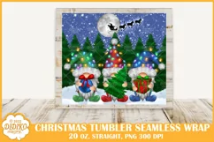 Christmas Gnomes Tumbler Sublimation, 20 oz Tumbler Wrap Png Product Image 2