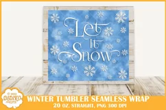 Winter Tumbler Sublimation, Let It Snow Png, 20 oz Tumbler Product Image 2