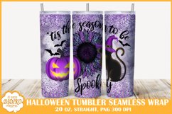 Spooky Season Tumbler Sublimation, 20 oz Skinny Tumbler Witc Product Image 1