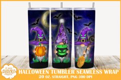 Halloween Gnomes Tumbler Wrap Png, 20 oz Tumbler Sublimation Product Image 1