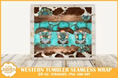 Western Gnomes Tumbler Sublimation, 20 oz Skinny Tumbler Png Product Image 2
