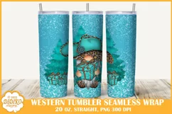 Christmas Gnomes Tumbler Wrap Png, 20 oz Western Tumbler Product Image 1