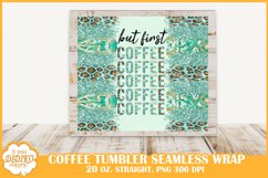 Coffee Tumbler Wrap Png, 20 oz Turquoise Tumbler Sublimation Product Image 2