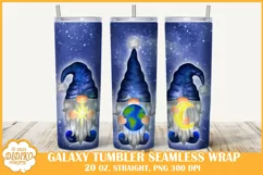 Gnomes Tumbler Sublimation, 20 oz Galaxy Tumbler Wrap Product Image 1