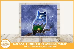 Owl Tumbler Sublimation, 20 oz Galaxy Tumbler Wrap Product Image 2