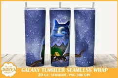 Owl Tumbler Sublimation, 20 oz Galaxy Tumbler Wrap Product Image 1