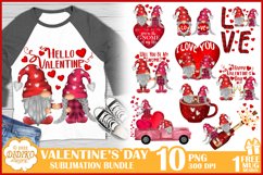 Valentines Day Sublimation Bundle, Gnome Couple Clipart Product Image 1