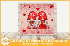 Valentines Gnomes Tumbler Sublimation, 20 oz Love Tumbler Product Image 2