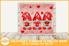 Valentines Gnomes Tumbler Wrap, 20 oz Tumbler Sublimation Product Image 2