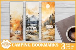 Camping Bookmarks Sublimation Png, Watercolor Bookmarks Png Product Image 1