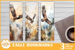Eagle Bookmarks Sublimation, Watercolor Bookmarks Png Product Image 1