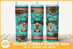 Spring Gnomes Tumbler Sublimation, 20 oz Tumbler Wrap Png Product Image 1