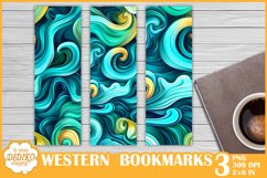 Western Bookmark Png Sublimation, Alcohol Ink Bookmarks Png Product Image 1