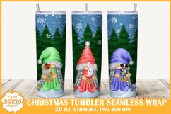 Christmas Gnomes Tumbler Sublimation Bundle, 20 oz Wrap Png Product Image 4