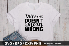 Different doesn't mean wrong SVG - Motivational Design Product Image 1