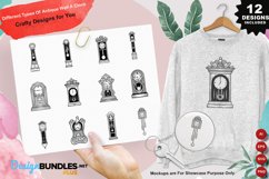 Different Types Of Antique Wall Clock Clipart Set Product Image 1