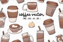 Different Types of Coffee in a Menu Vector Illustration Banner01