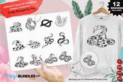 Different Types Of Venomous Snakes Creatures Clipart Set Product Image 1